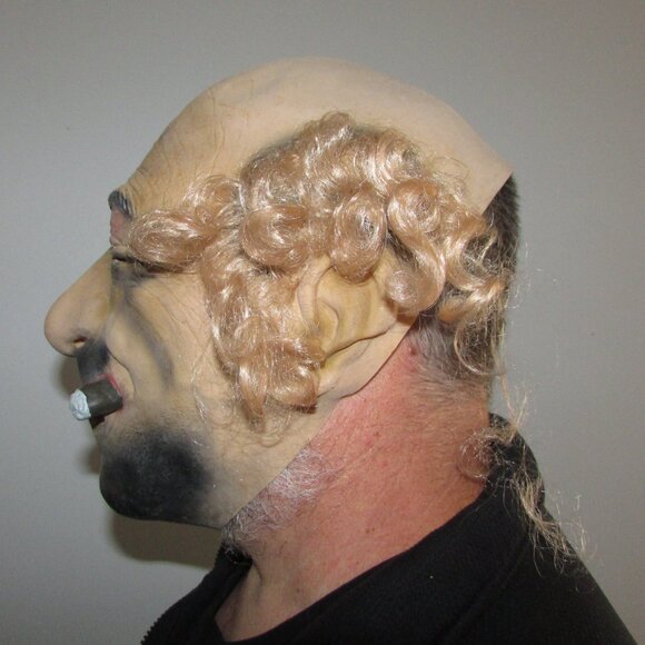 Old Man with Cigar Latex Mask - Picture 4 of 5
